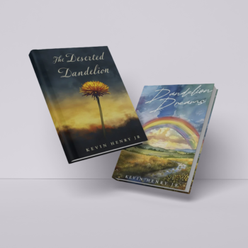 Two books with dandelion-themed covers.