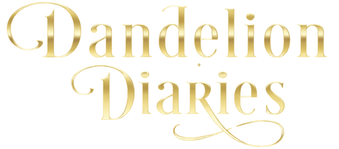 dandelion diaries gold letters