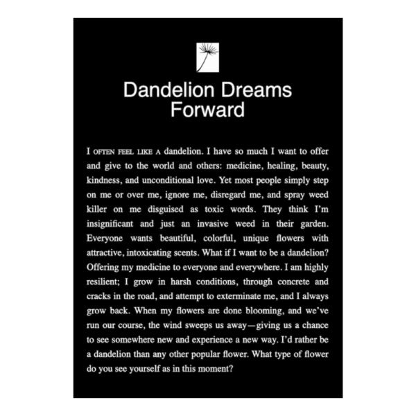 dandelion dreams introduction page