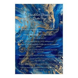 dandelion dreams quote page
