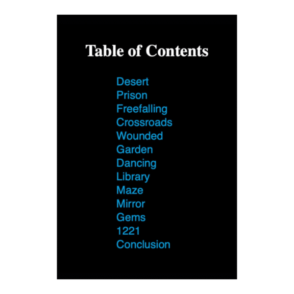 Table of contents chapter list
